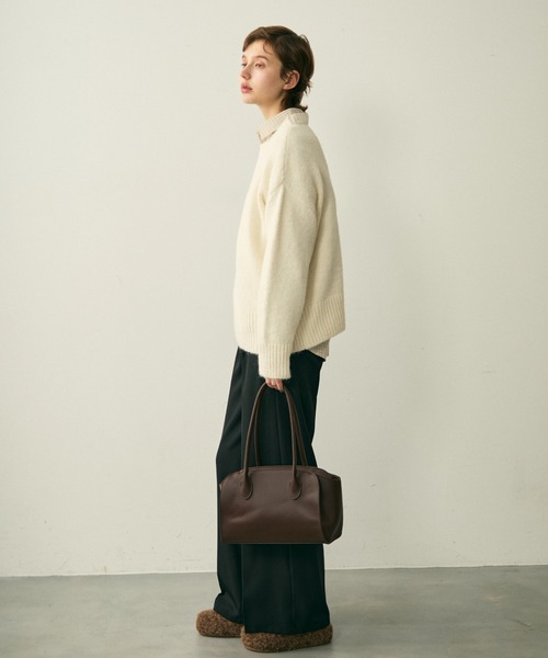 full/fill.(フルフィル)の「faux leather boston bag / フェイクレザーボストンバッグ(ボストンバッグ・レディース・ブラウン/ブラック・FREE)」の14枚目の写真