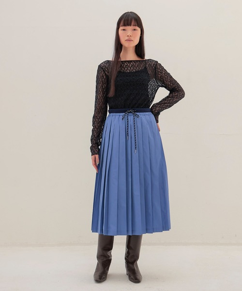 DRESSLAVE（ドレスレイブ）の「shrink stretch 2way pullover(シュリンクストレッチ2ウェイプルオーバー)（Tシャツ/カットソー・レディース・ホワイト/ネイビー・38）」の8枚目の写真