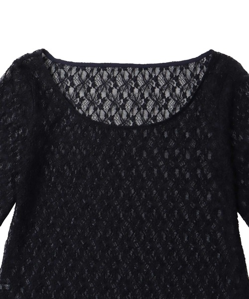 DRESSLAVE（ドレスレイブ）の「shrink stretch 2way pullover(シュリンクストレッチ2ウェイプルオーバー)（Tシャツ/カットソー・レディース・ホワイト/ネイビー・38）」の15枚目の写真