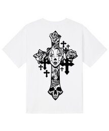 KTW0022 チカノクロス 半袖Tシャツ - ホワイト