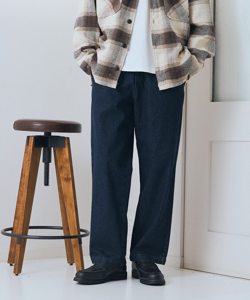 Dickies(ディッキーズ)の「【DICKIES/ディッキーズ】TCツイル デニム ワイドイージーパンツ(その他パンツ・メンズ・ブラック/スミクロ/インディゴブルー・X-LARGE/LARGE/MEDIUM)」の4枚目の写真