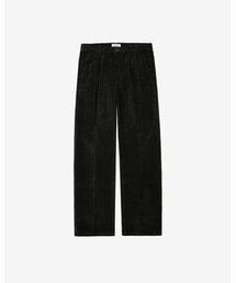 Two Pleats Corduroy Trousers (Black)