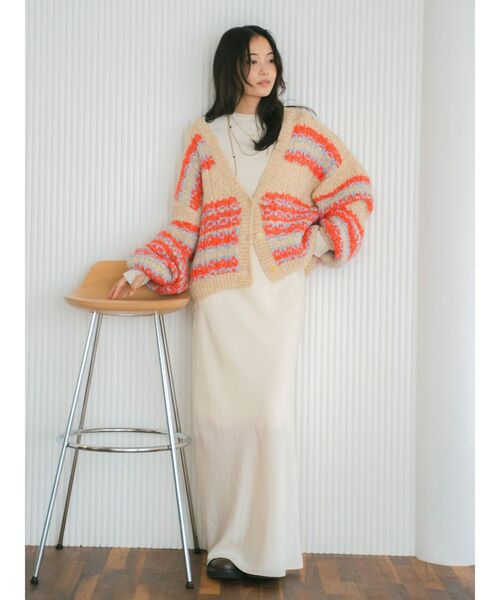 Ungrid（アングリッド）の「ローゲージラメニットカーディガン（カーディガン/ボレロ・レディース・ブルー/オレンジ/ブラウン・FREE）」の11枚目の写真