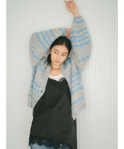 Ungrid（アングリッド）の「ローゲージラメニットカーディガン（カーディガン/ボレロ・レディース・ブルー/オレンジ/ブラウン・FREE）」の14枚目の写真