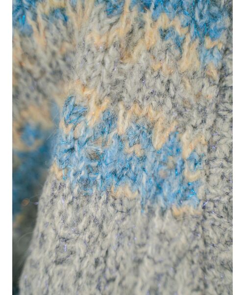 Ungrid（アングリッド）の「ローゲージラメニットカーディガン（カーディガン/ボレロ・レディース・ブルー/オレンジ/ブラウン・FREE）」の15枚目の写真