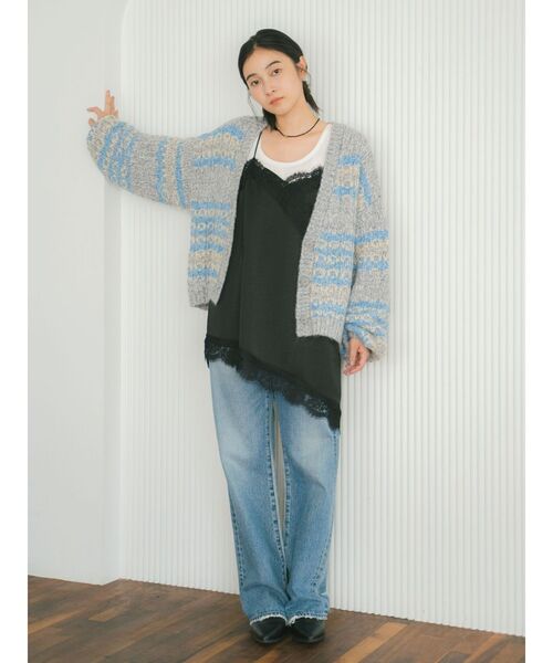 Ungrid（アングリッド）の「ローゲージラメニットカーディガン（カーディガン/ボレロ・レディース・ブルー/オレンジ/ブラウン・FREE）」の16枚目の写真