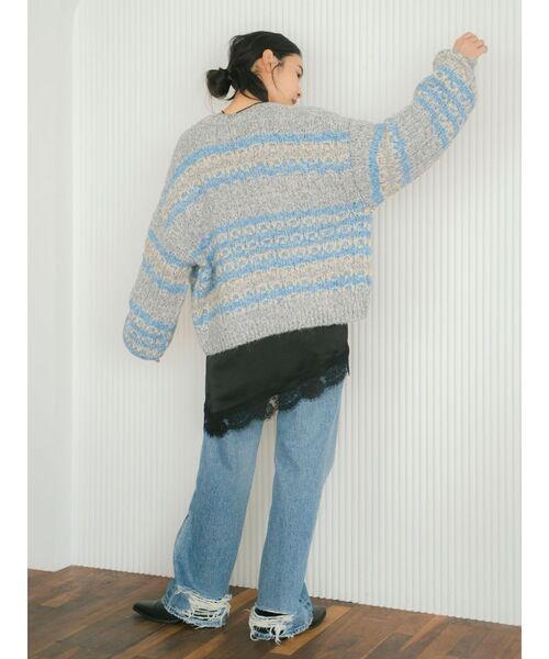 Ungrid（アングリッド）の「ローゲージラメニットカーディガン（カーディガン/ボレロ・レディース・ブルー/オレンジ/ブラウン・FREE）」の18枚目の写真