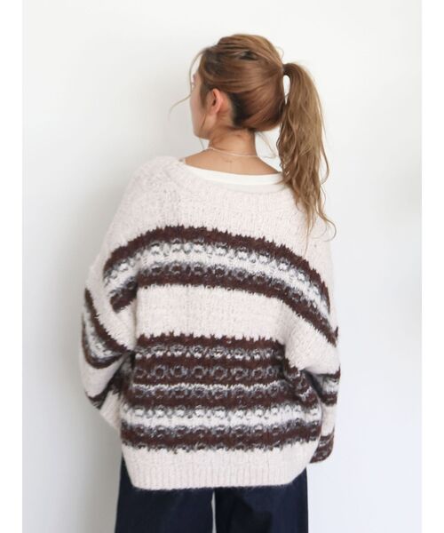 Ungrid（アングリッド）の「ローゲージラメニットカーディガン（カーディガン/ボレロ・レディース・ブルー/オレンジ/ブラウン・FREE）」の20枚目の写真