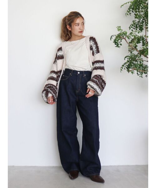 Ungrid（アングリッド）の「ローゲージラメニットカーディガン（カーディガン/ボレロ・レディース・ブルー/オレンジ/ブラウン・FREE）」の21枚目の写真