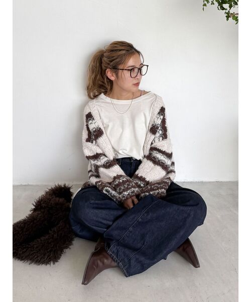 セール】ローゲージラメニットカーディガン（カーディガン/ボレロ