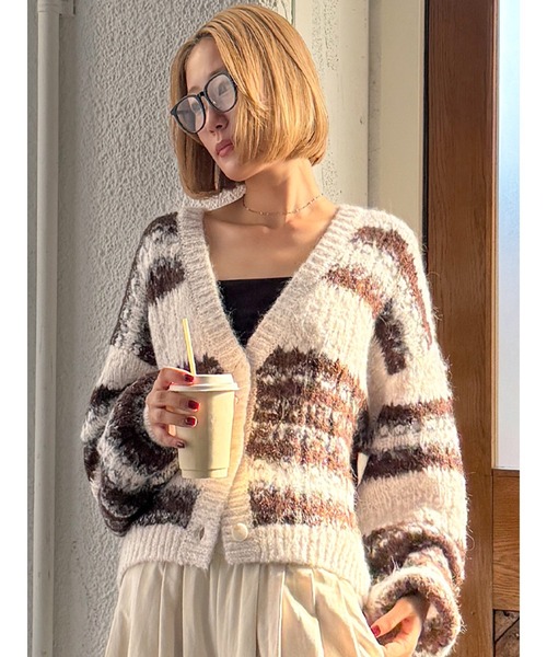 セール】ローゲージラメニットカーディガン（カーディガン/ボレロ