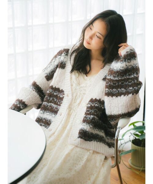 セール】ローゲージラメニットカーディガン（カーディガン/ボレロ