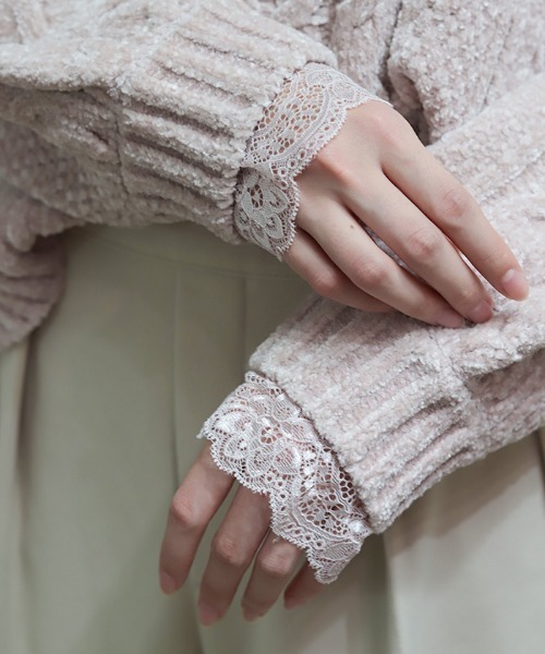 axes femme（アクシーズファム）の「モールヤーンニット（ニット/セーター・レディース・サックスブルー/ミント/パープル/ホワイト/ピンク・FREE）」の12枚目の写真