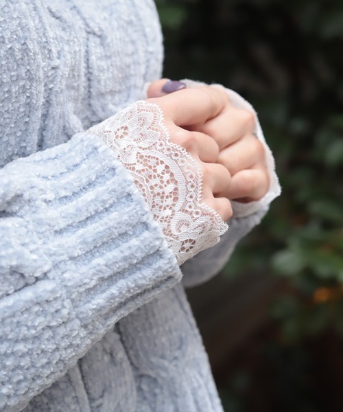 axes femme（アクシーズファム）の「モールヤーンニット（ニット/セーター・レディース・サックスブルー/ミント/パープル/ホワイト/ピンク・FREE）」の13枚目の写真