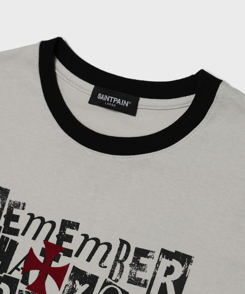 SAINTPAIN(セイントペイン)の「SPコラージュロングスリーブライトベージュ(Tシャツ/カットソー・メンズ・その他・MEDIUM/LARGE)」の3枚目の写真