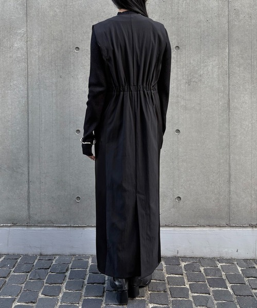 &g'aime(アンジェム)の「【&g'aime 】レースカットIラインワンピース Lace Cut I-Line Dress(ワンピース・レディース・チャコールグレー/ブラック・FREE)」の9枚目の写真