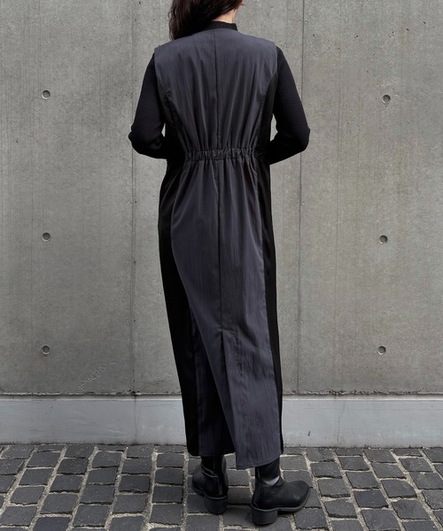 &g'aime(アンジェム)の「【&g'aime 】レースカットIラインワンピース Lace Cut I-Line Dress(ワンピース・レディース・チャコールグレー/ブラック・FREE)」の20枚目の写真