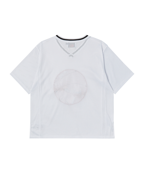 Beyond Closet（-）の「[COLLECTION LINE] ハンドメイドアートピースバスケットボールロゴメッシュジャージ半袖Tシャツホワイト（Tシャツ/カットソー・メンズ・その他・MEDIUM/LARGE）」の4枚目の写真