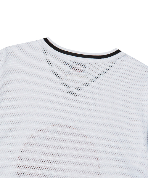 Beyond Closet（-）の「[COLLECTION LINE] ハンドメイドアートピースバスケットボールロゴメッシュジャージ半袖Tシャツホワイト（Tシャツ/カットソー・メンズ・その他・MEDIUM/LARGE）」の6枚目の写真