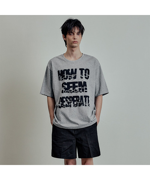 LMOOD(エルムード)の「スモージンググラフィックハーフTシャツメランジグレー(Tシャツ/カットソー・メンズ・その他・44/46/48)」の1枚目の写真