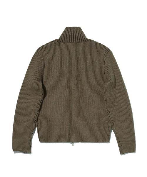 suade（スエード）の「FANCY CROP KNIT ZIP UP [BROWN]（ニット/セーター・レディース・その他・FREE）」の2枚目の写真