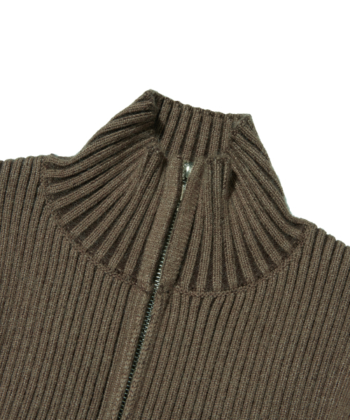 suade（スエード）の「FANCY CROP KNIT ZIP UP [BROWN]（ニット/セーター・レディース・その他・FREE）」の3枚目の写真