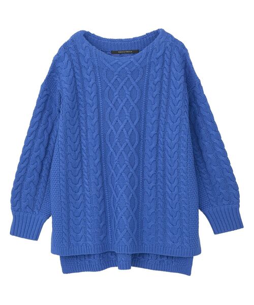 YECCA VECCA（イェッカヴェッカ）の「ケーブルニット（ニット/セーター・レディース・モカ/ネイビー/ブルー・FREE）」の15枚目の写真