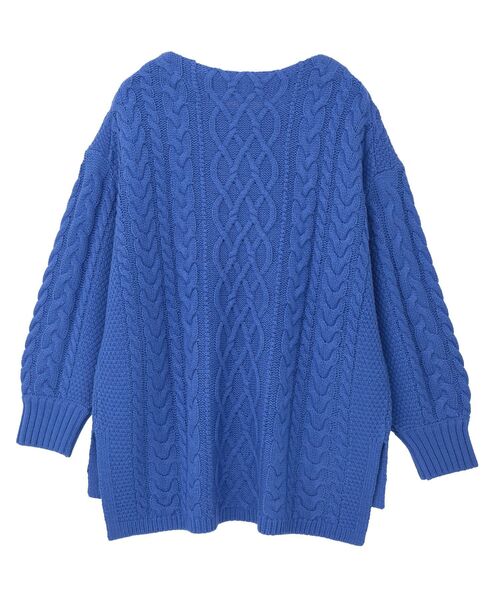 YECCA VECCA（イェッカヴェッカ）の「ケーブルニット（ニット/セーター・レディース・モカ/ネイビー/ブルー・FREE）」の14枚目の写真