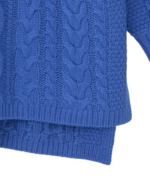 YECCA VECCA（イェッカヴェッカ）の「ケーブルニット（ニット/セーター・レディース・モカ/ネイビー/ブルー・FREE）」の11枚目の写真
