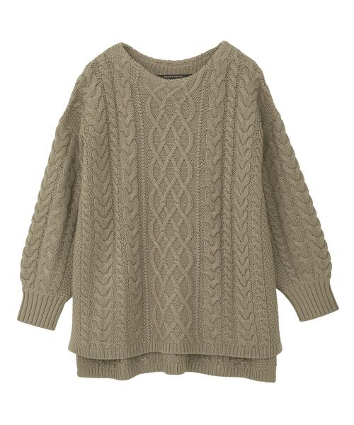 YECCA VECCA（イェッカヴェッカ）の「ケーブルニット（ニット/セーター・レディース・モカ/ネイビー/ブルー・FREE）」の8枚目の写真