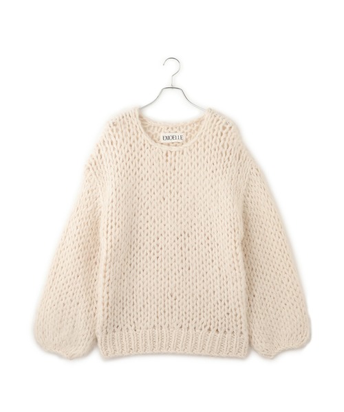 ADAM ET ROPE'（アダムエロペ）の「【EMOELLE】ローゲージニットプルオーバー（ニット/セーター・レディース・オフホワイト/グレー系その他・FREE）」の16枚目の写真