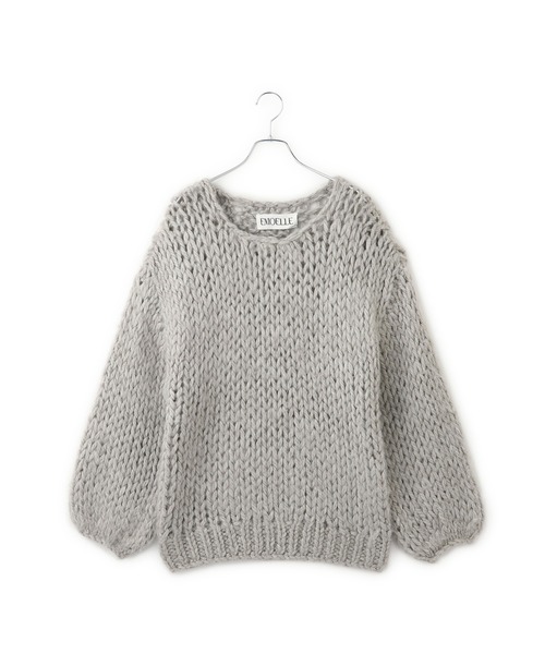 ADAM ET ROPE'（アダムエロペ）の「【EMOELLE】ローゲージニットプルオーバー（ニット/セーター・レディース・オフホワイト/グレー系その他・FREE）」の18枚目の写真