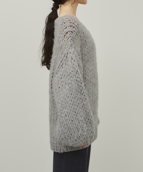 ADAM ET ROPE'（アダムエロペ）の「【EMOELLE】ローゲージニットプルオーバー（ニット/セーター・レディース・オフホワイト/グレー系その他・FREE）」の7枚目の写真