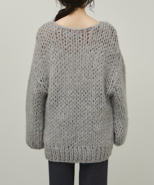 ADAM ET ROPE'（アダムエロペ）の「【EMOELLE】ローゲージニットプルオーバー（ニット/セーター・レディース・オフホワイト/グレー系その他・FREE）」の8枚目の写真