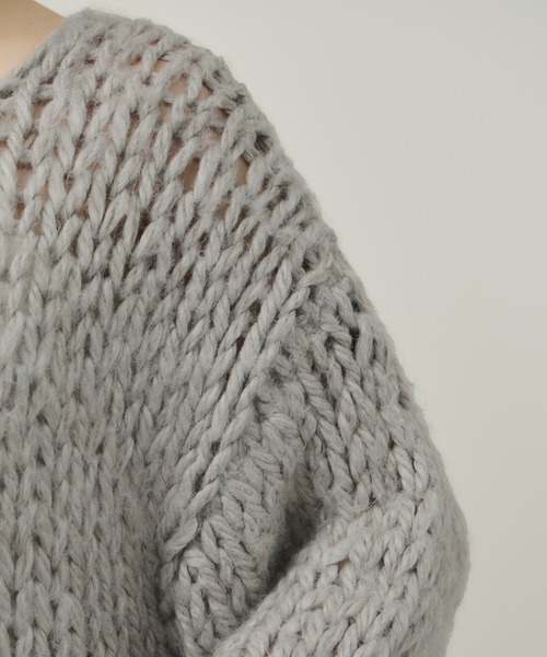 ADAM ET ROPE'（アダムエロペ）の「【EMOELLE】ローゲージニットプルオーバー（ニット/セーター・レディース・オフホワイト/グレー系その他・FREE）」の10枚目の写真