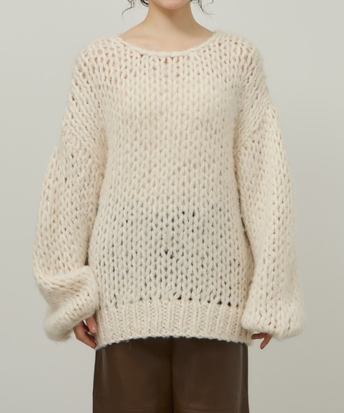 セール】【EMOELLE】ローゲージニットプルオーバー（ニット/セーター