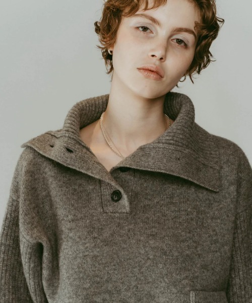 Knuth Marf buttoned high-neck knit