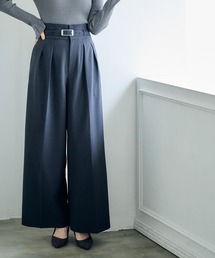 12Twelve Agenda | ベルト付ハイウエストワイドパンツ(その他パンツ)
