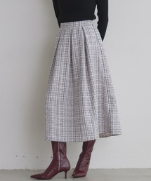 &. NOSTALGIA | ツイードタックフレアスカート(スカート)