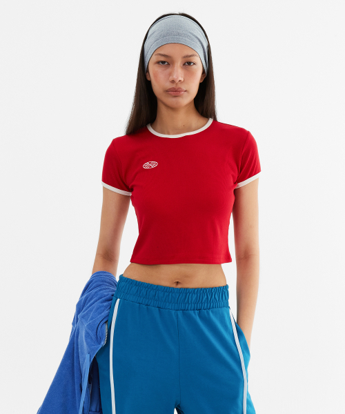 MENASOO(ミナス)の「MNS Span Crop T Shirt_Red(Tシャツ/カットソー・レディース・レッド・1/2)」の8枚目の写真
