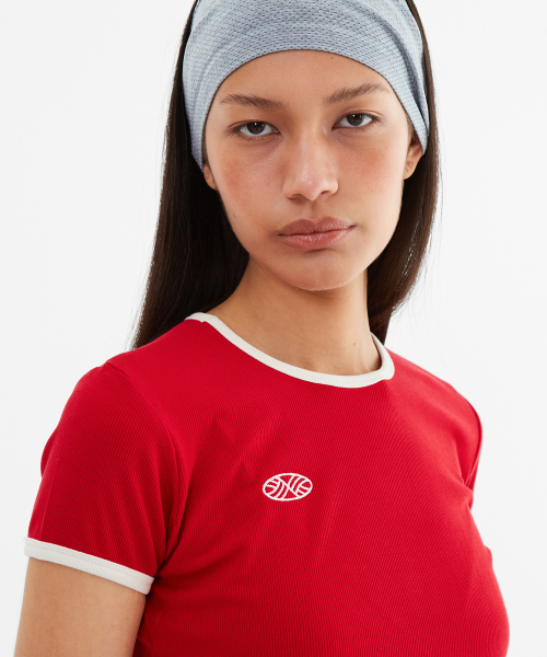 MENASOO(ミナス)の「MNS Span Crop T Shirt_Red(Tシャツ/カットソー・レディース・レッド・1/2)」の10枚目の写真