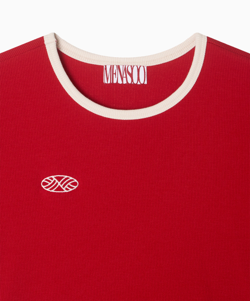 MENASOO(ミナス)の「MNS Span Crop T Shirt_Red(Tシャツ/カットソー・レディース・レッド・1/2)」の13枚目の写真