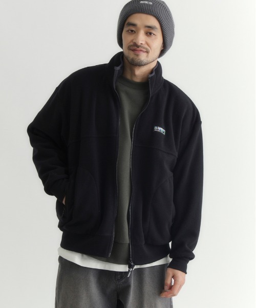 CAMP7】フリース フルジップ ロゴブルゾン (リラックスシルエット