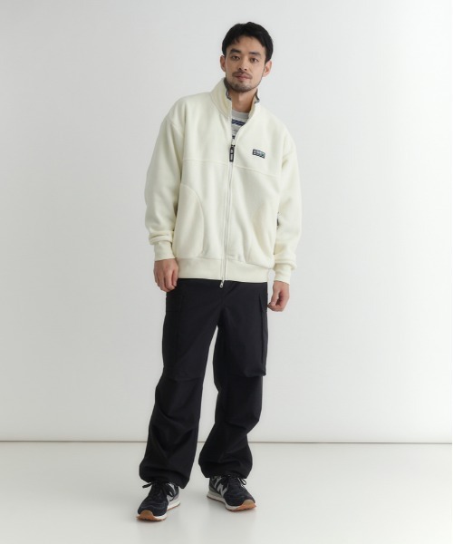 CAMP7(キャンプセブン)の「CAMP7(キャンプ7)【メンズ】フリースフルジップロゴブルゾン(ブルゾン・メンズ・オフホワイト/グレー/ブラック・S/M/L/XL)」の18枚目の写真
