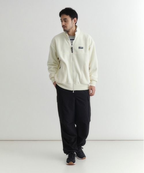 CAMP7(キャンプセブン)の「CAMP7(キャンプ7)【メンズ】フリースフルジップロゴブルゾン(ブルゾン・メンズ・オフホワイト/グレー/ブラック・S/M/L/XL)」の19枚目の写真