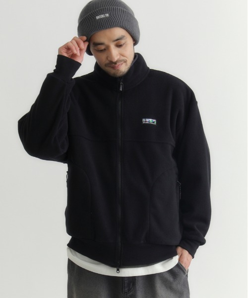 セール】【CAMP7】フリース フルジップ ロゴブルゾン (リラックス