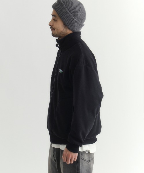 CAMP7(キャンプセブン)の「CAMP7(キャンプ7)【メンズ】フリースフルジップロゴブルゾン(ブルゾン・メンズ・オフホワイト/グレー/ブラック・S/M/L/XL)」の21枚目の写真