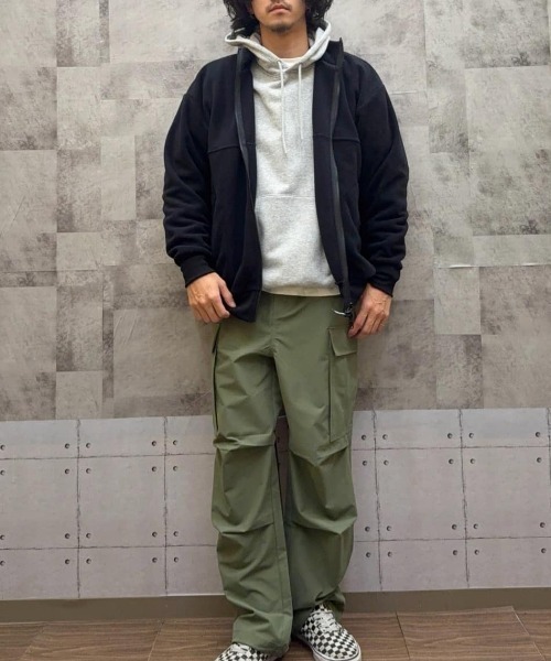 CAMP7】フリース フルジップ ロゴブルゾン (リラックスシルエット