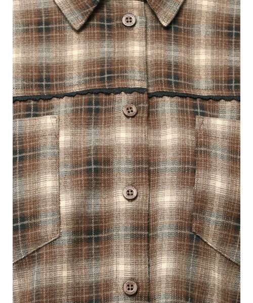 EMODA(エモダ)の「エッジレースオーバーシャツ(シャツ/ブラウス・レディース・ブラック/ベージュ/ネイビー・FREE)」の14枚目の写真