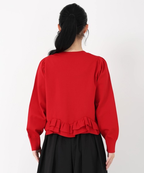 UNIVERVAL MUSE（ユニバーバル ミューズ）の「ポーツポリー_フリルヘムニット（ニット/セーター・レディース・ブラック・2）」の4枚目の写真